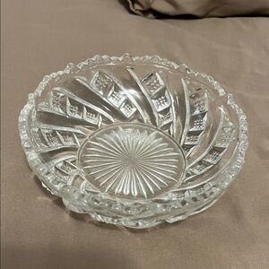 Elegant Clear Glass Bowl 4.75” wide
